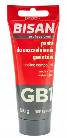 Pakuły konopie lniane len pasta tubka do gwintów zestaw uszczelniający 200g Bisan B870800