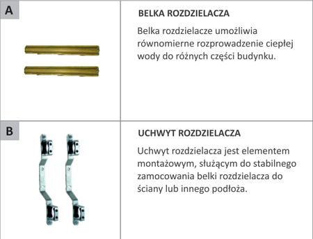 RZT Rozdzielacz podłogowy 8 sekcji PTMCH Standard z przepływomierzami i zaworami termostatycznymi PTMCH5008S