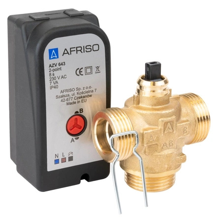 Afriso 3-drogowy zawór strefowy AZV 643 DN20, G1" Kvs 8 m³/h 16 643 00