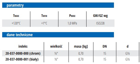 Perfexim PHA-038 Zestaw Termostatyczny z Nastawą Wstępną Prawy, Chrom – Kod 20-038-0000-000