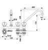 KFA Armatura Standard bateria kuchenna stojąca z uchwytami chrom 301-510-00