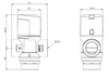 Afriso Termostatyczny zawór mieszający ATM 331, DN20, Rp3/4", 20÷43°C, Kvs 1,6 m³/h
