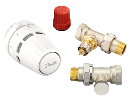 Danfoss Zestaw Termostatyczny z Głowicą Regus®, Prosty 015G5304
