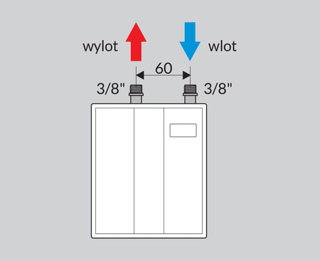 WIJAS Ogrzewacz przepływowy podumywalkowy PERFECT 5,0kW  