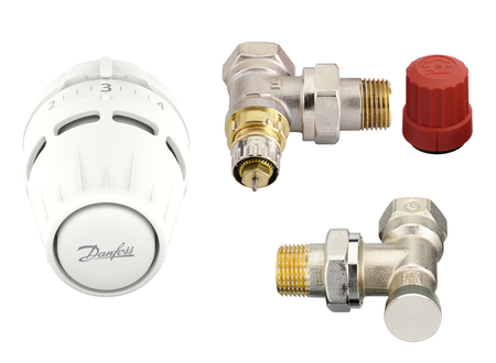 Danfoss Zestaw Termostatyczny z Głowicą Regus®, Kątowy 015G5303