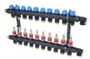 Afriso ProCalida EF1 K Rozdzielacz do ogrzewania płaszczyznowego, 10 obiegów, G1", 0,2÷1,6 l/min