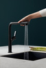 DUERO DESIGN BLACK bateria kuchenna z wyciąganą wylewką  