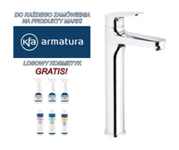 KFA Armatura Otava bateria umywalkowa wysoka stojąca chrom