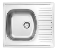 Deante Techno zlewozmywak stalowy 58 x 51 cm wpuszczany stal dekor ZMU 3113