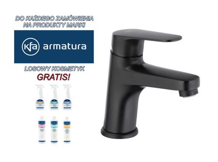 KFA Armatura Otava Black bateria umywalkowa stojąca czarny mat  