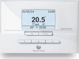 Saunier Duval Thelia Condens AS 25 + Sensor Automatyki Pogodowej + Regulator EXACONTROL E7C + Czujnik NTC Temperatury Zasobnika 0010019420