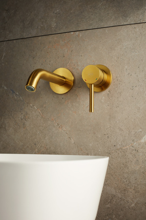 KFA Armatura Moza Gold bateria umywalkowa podtynkowa złoty szczotkowany 5039-810-31