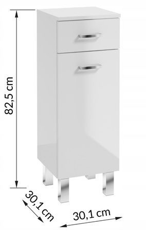 Deftrans MEA Półsłupek stojący na nóżkach 30 cm 207-B-03003 DSM biały połysk