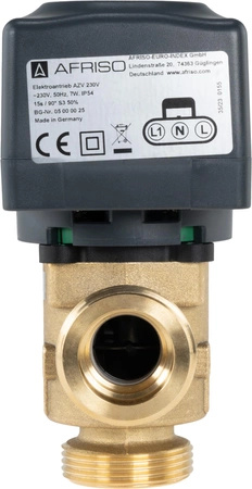 Afriso 3-drogowy zawór strefowy AZV 844, DN25, G1 1/4", Kvs 11 m³/h