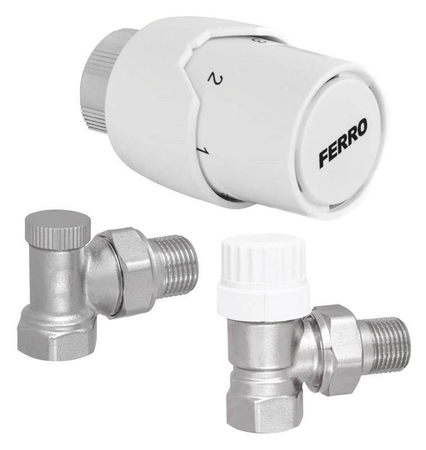 Komplet termostatyczny kątowy 1/2" FERRO ZTM21