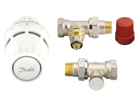 Danfoss Zestaw Termostatyczny z Głowicą Regus®, Prosty 015G5304