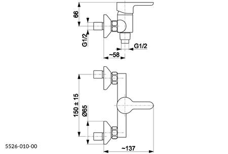 KFA Armatura Granat bateria prysznicowa ścienna chrom 5526-010-00
