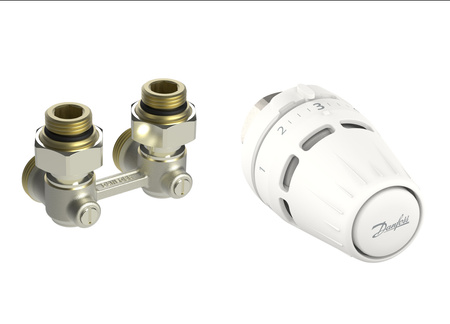 Zestaw termostatyczny Danfoss Regus® z głowicą M30x1.5 (015G5307) – kątowy