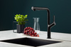 DUERO DESIGN BLACK bateria kuchenna z wyciąganą wylewką  