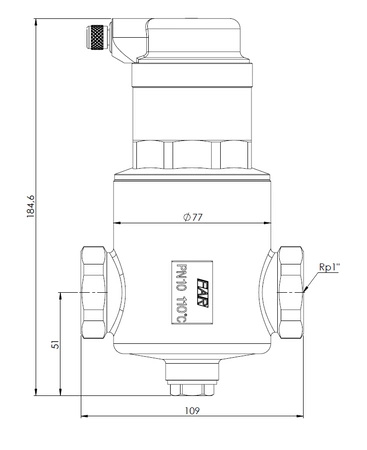 Afriso Separator powietrza FAR 312, przyłącza Rp1''