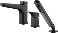 Deante Hiacynt Nero Bateria Wannowo-Prysznicowa 3-Otworowa Czarny Mat BQHN13M