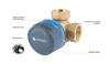 Afriso3-drogowy obrotowy zawór mieszający ARV 382 Vario ProClick, DN20, Rp3/4", Kvs 3,5-9
