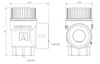 Afriso Zawór bezpieczeństwa do c.o. MS, 3 bar, GW G1/2" x GW G3/4"