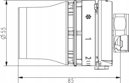 Danfoss Redia™ Głowica Termostatyczna do Zaworów RTD 015G3350