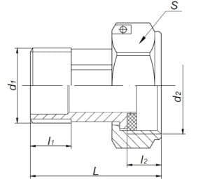 Komplet Śrubunków Wodomierza 1" 1/2"  