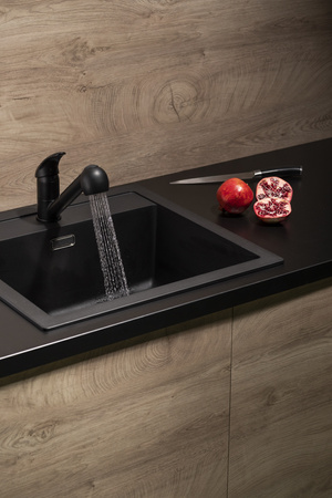 KFA Armatura Indira bateria kuchenna stojąca czarny mat 6613-110-81