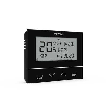 Tech ST-292 v2 Czarny Bezprzewodowy regulator pokojowy dwustanowy  
