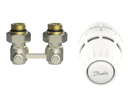 Zestaw termostatyczny Danfoss Regus® z głowicą M30x1.5 (015G5307) – kątowy