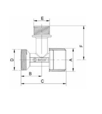 ARCO Zawór Kątowy Pralkowy 1/2" x 3/4" (00729)