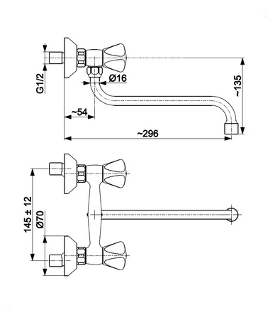 KFA Armatura Standard bateria kuchenna z uchwytami chrom 25 cm 300-610-00