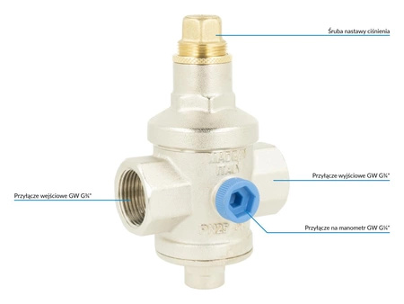 Afriso Reduktor ciśnienia wody BPR, GW G3/4"