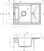 Deante Magnetic zlewozmywak granitowy 64x50 cm magnetyczny antracyt metalik ZRM T11A