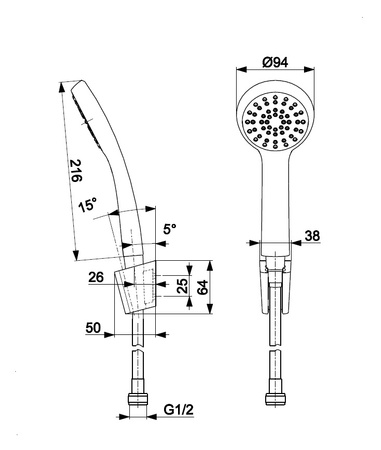 KFA Armatura Sparc zestaw prysznicowy ścienny czarny 841-251-81