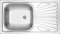 Deante Techno zlewozmywak stalowy 76 x 43.5 cm wpuszczany stal satynowa ZMU 0110