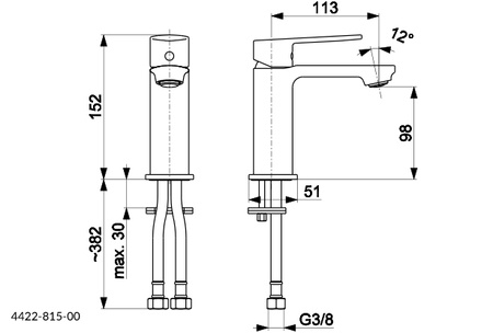 KFA Armatura Agat bateria umywalkowa stojąca chrom 4422-815-00
