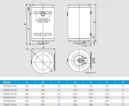 Bosch Vertical Tronic 2000T 30SB Elektryczny pojemnościowy podgrzewacz wody 30L  