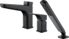 Deante Hiacynt Nero Bateria Wannowo-Prysznicowa 3-Otworowa Czarny Mat BQHN13M