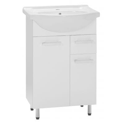 Astor Lupo Umywalka z Szafką 55 cm Biały Połysk AM-LUD-550-27