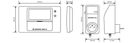 Euroster 2006TXRXG bezprzewodowy regulator z gniazdem