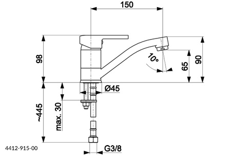 KFA Armatura Selen bateria umywalkowa stojąca chrom 4412-915-00