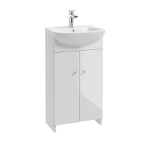 Zestaw szafka z umywalką 45 cm Defra Venus biały połysk 108-D-04501+1569