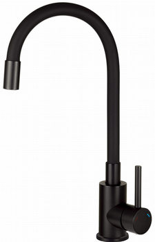 Deante Neo Luno Bateria Kuchenna Stojąca z Elastyczną Wylewką Czarna