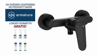 KFA Armatura Otava Black bateria prysznicowa ścienna czarny mat