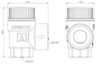 Afriso Zawór bezpieczeństwa do zasobników c.w.u. MSW, 8 bar, GW G1/2" x GW G3/4"