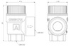 Afriso Zawór bezpieczeństwa do c.o. MS, 2,5 bar, GW G3/4" x GW G1"