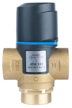 Afriso Termostatyczny zawór mieszający ATM 333, DN20, Rp3/4", 35÷60°C, Kvs 1,6 m³/h 12 333 10